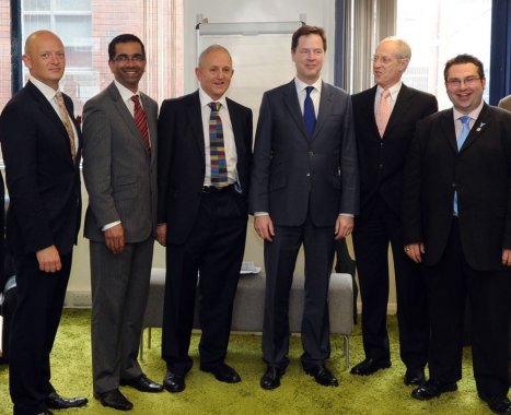 Nick Clegg with council leaders